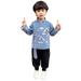 KmaiSchai Baby Boy Clothes 0-3 Months Toddler Kids Boy Girl Spring Festival Cotton Autumn Sweatshirt Fleece Lined Tops Pants Clothes Chinese Calendar New Year Winter Warm Tang Suit Outfits Set Toddl