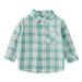 KmaiSchai 3T Boy Clothes Toddler Kids Baby Boys Shirts Button Western Shirts Boys Outfit Toddler Buffalo Plaid Shirts For Spring Summer Boys Long Sleeve Shirts Shirt Long Sleeve Big Boy Boy Top