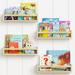 15.75 inch Solid Wood Floating Shelves Wall Mounted Shelves Nursery Bookshelf Natural Set of 4