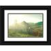Schlabach Sue 14x11 Black Ornate Wood Framed with Double Matting Museum Art Print Titled - Farm Morning II Square