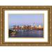 Wilson Emily M. 14x11 Gold Ornate Wood Framed with Double Matting Museum Art Print Titled - Manhattan-New York-USA Sunrise view of Manhattan and the Brooklyn Bridge