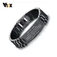 Vnox-Bracelets d'identification en acier inoxydable pour homme gravure personnalisée gratuite mon