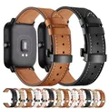 Bracelet de montre en cuir Amazfit Bip Strap Bracelet de montre 20mm 22mm GTS 2 2e 3 GTS2