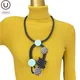 Ukebay – collier pendentif en bois pour femmes accessoires en bois bijoux ethniques Vintage