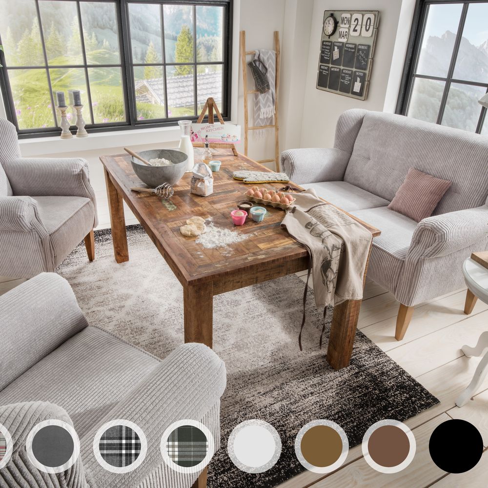 Massivholz »Pavolo« Tischsofa 3-Sitzer / PK D 4803 / Buche natur