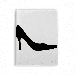 Women s High Heels Outline Black Pattern Notebook Gum Cover Diary Soft Cover Journal