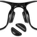 BEHLINE 5 Pairs Eyeglass Adhesive Nose Pads Stick on Anti-Slip Glasses Nose Piece Soft Silicone Strong Sticky Nose Bridge Pads Air Chamber Sunglass Nose Guard for Plastic Frame/Full Frame (Black)