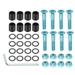 Uxcell 1 Skateboard Hardware Kit Screws Axle Nuts Washers Spacers Blue Black 1 Set