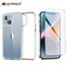 [2 IN 1] Front Screen Protector & Clear Crystal TPU Case for iPhone 14 AYAMAYA Anti-Fingerprints Tempered Glass Protector for iPhone 14 6.1 inch Shockproof Case with PC Back & Bumpers