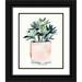 Parker Jennifer Paxton 15x18 Black Ornate Wood Framed with Double Matting Museum Art Print Titled - Potted Succulent IV