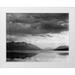 Adams Ansel 24x20 White Modern Wood Framed Museum Art Print Titled - Evening McDonald Lake Glacier National Park Montana - National Parks and Monuments 1941