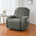 Fashnice Stretch Slipcover Recliner Armchair Cover Plain Couch Cover Elastic Furniture Protector Gray 2 Seat