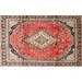 Ahgly Company Machine Washable Indoor Rectangle Traditional Fire Brick Red Area Rugs 5 x 8