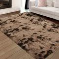 Fluffy Area Rug Modern Abstract Fluffy Area Rug Indoor Soft Area Rug Faux Area Rug for Bedroom Living Room Coffee 6 x 9