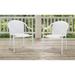 Palm Harbor Outdoor Wicker Cafe Seating Set White - 3 Piece