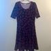 Lularoe Dresses | Lularoe Nicole Dress | Color: Black/Purple | Size: 2x