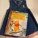 Disney Dresses | Disney Winnie The Pooh Jean Dress 24 Months With Vintage Hardcover Book 1993 | Color: Blue/Pink | Size: 18-24mb