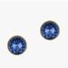 Kate Spade Jewelry | Kate Spade New York “Reflecting Pool Round ” Gold-Tone Stud Earrings | Color: Blue/Gold | Size: Os