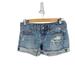 American Eagle Outfitters Shorts | American Eagle Women's Medium Wash Distressed Cuffed Shorts Size 0 | Color: Blue | Size: 0