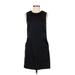 Ann Taylor LOFT Casual Dress - Sheath Crew Neck Sleeveless: Black Print Dresses - Women's Size 4