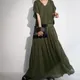 Ensembles de robes plissées cousues pour femmes tricots de style japonais robe vintage vêtements