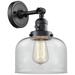 Bell 8" LED Sconce - Matte Black Finish - Clear Shade