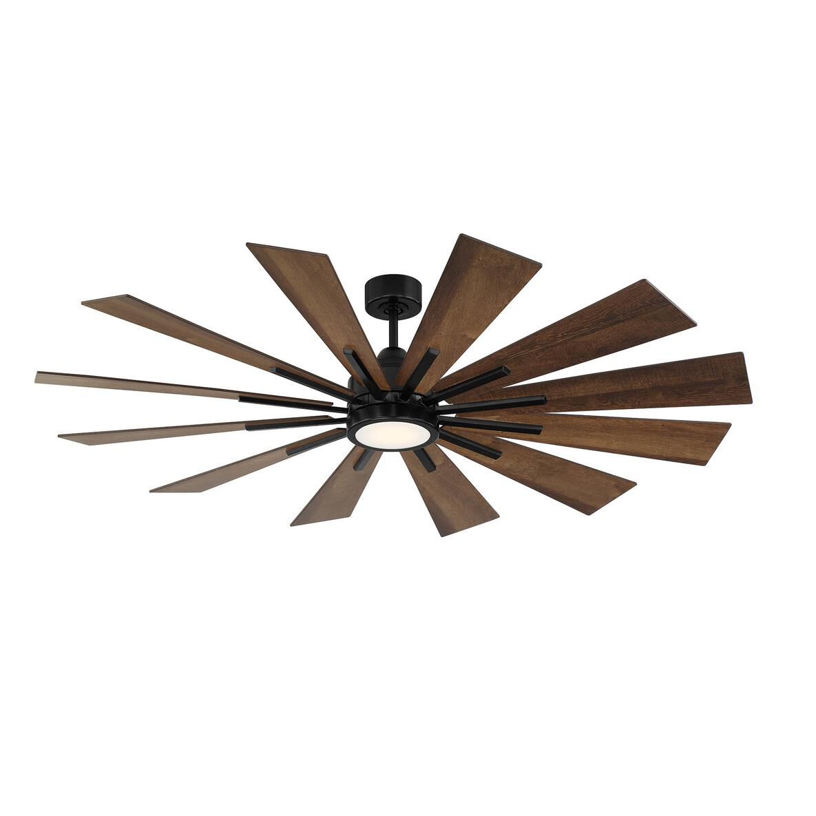 Meridian Lighting 60 Inch Ceiling Fan with Light Kit - M2024MBK