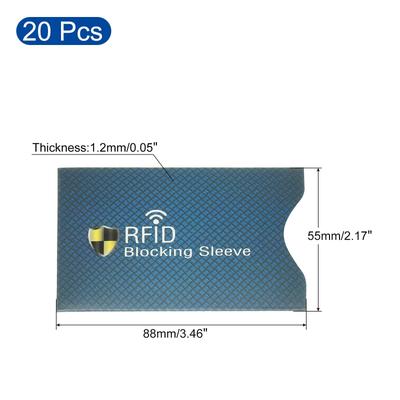 RFID Blocking Credit Card Sleeves, 20 Pack Contactless Protect Holder