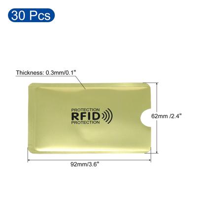 RFID Blocking Credit Card Sleeves, 30 Pcs Contactless Protector Holder