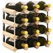 vidaXL Countertop Wine Rack Bottle Holder Wine Storage Organizer Solid Wood