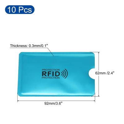 RFID Blocking Credit Card Sleeves, 10 Pcs Contactless Protector Holder