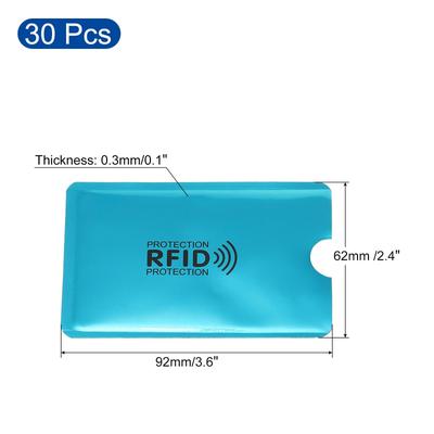 RFID Blocking Credit Card Sleeves, 30 Pcs Contactless Protector Holder