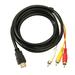 1080P HDTV HD-compatible Male to 3 RCA Audio Video AV Cable Signal Audio Connector