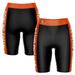 Women's Black/Orange Bowling Green St. Falcons Plus Size Striped Design Bike Shorts