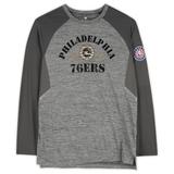 Philadelphia 76ers Team-Issued Gray "Hoops For Troops" Long Sleeve Shirt from the 2022-23 NBA Season