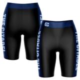 Women's Black/Navy Citadel Bulldogs Striped Design Bike Shorts