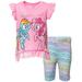 My Little Pony Rainbow Dash Pinkie Pie Toddler Girls T-Shirt and Bike Shorts Outfit Set Toddler to Big Kid