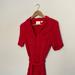 Anthropologie Dresses | Anthropologie Maeve Aria Textured Shirt Dress | Color: Red | Size: Xs