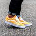 Vans Shoes | Guc Vans Unisex Old School Canvas/ Suede Sneakers, Yellow/White Trim, 6.5 | Color: White/Yellow | Size: 7.5