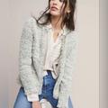 Anthropologie Sweaters | Anthropologie Ett Twa | Snowflake Metallic Fringe Blazer Jacket | Color: Gray/Silver | Size: S