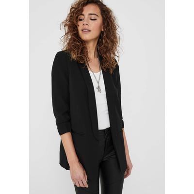 Kurzblazer ONLY "ONLELLY 3/4 LIFE BLAZER TLR NOOS", Damen, Gr. 38 (M), schwarz, Web, Obermaterial: 95% Polyester, 5% Elasthan, unifarben, modisch, sehr figurbetont normal, 3/4-Ärmel, Blazer, mit 3/4 Ärmel Image