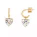 Kate Spade Jewelry | Kate Spade My Love April Heart Charm Huggie Hoop Earrings | Color: Gold/White | Size: Os