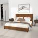 Rosdorf Park Ioves King Tufted Solid Wood & Platform Bed Wood & /Upholstered/Velvet in Brown | 46.3 H x 81.9 W x 87 D in | Wayfair