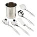 Circulon Tools Stainless Steel Kitchen/Cooking Tools w/ Crock Set, 6 Piece, Stainless Steel in Gray | Wayfair 48511