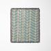 ULLI HOME Freda Weave Pattern 100% Cotton Blanket Throw Cotton in Gray/Green/Blue | 37 H x 52 W in | Wayfair Freda_Woven_Blue_Beige_52x37