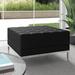 Wade Logan® Amjed LeatherSoft Quilted Tufted Modular Ottoman w/ Stainless Steel Legs Faux Leather | 17 H x 28 W x 28 D in | Wayfair