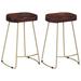 Millwood Pines Solid Wood Counter Stool Wood/Metal in Black/Brown | Counter Stool (24.4" Seat Height) | Wayfair 3CDC1B3A0D0F4CF3BAC9FD179CF9D5EE