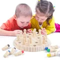 Jeu de mémoire en bois pour enfant jouet d'apprentissage Montessori Leone nitive