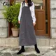 CelParagraph-Robe mi-longue en velours côtelé pour femme robes vintage bretelles décontractées