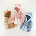 Baywell – manteau chaud à capuche en peluche pour enfant joli manteau d'automne à fermeture éclair